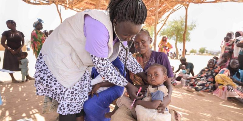 The Samaritan's Purse team is monitoring children for malnutrition.