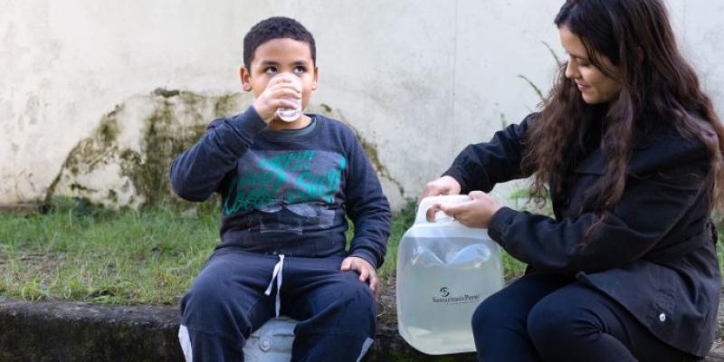A GLASS OF FRESH WATER FROM SAMARITAN’S PURSE IS REFRESHING FOR YOUNG AND OLD ALIKE!