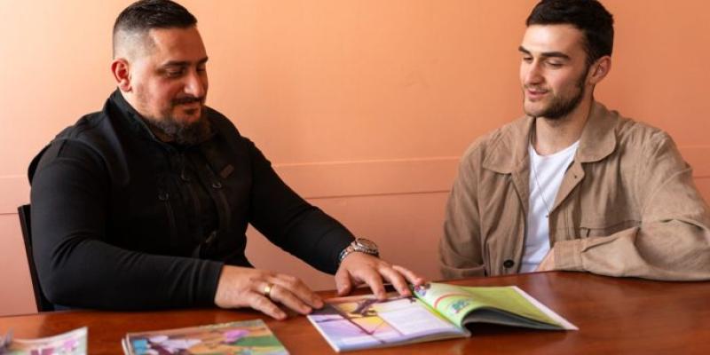 THE MINISTRY DUO REVIEWS THE DISCIPLESHIP RESOURCES THAT WILL BE USED WITH DEAF CHILDREN IN GEORGIA.