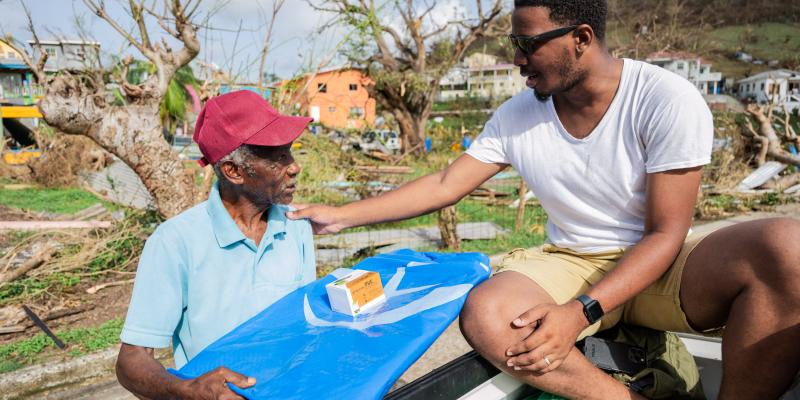 We worked with local church partners to distribute critical provisions such as tarps that can be used to make temporary repairs for damaged homes.