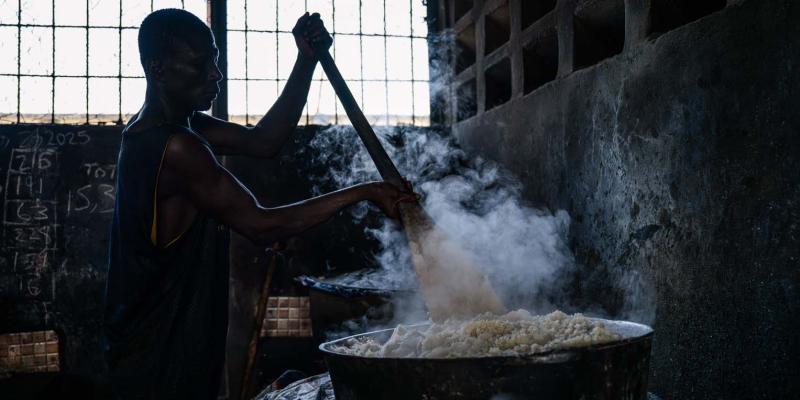 Water is essential to prison life, including for the preparation of hot meals from food and supplies provided by Samaritan's Purse.