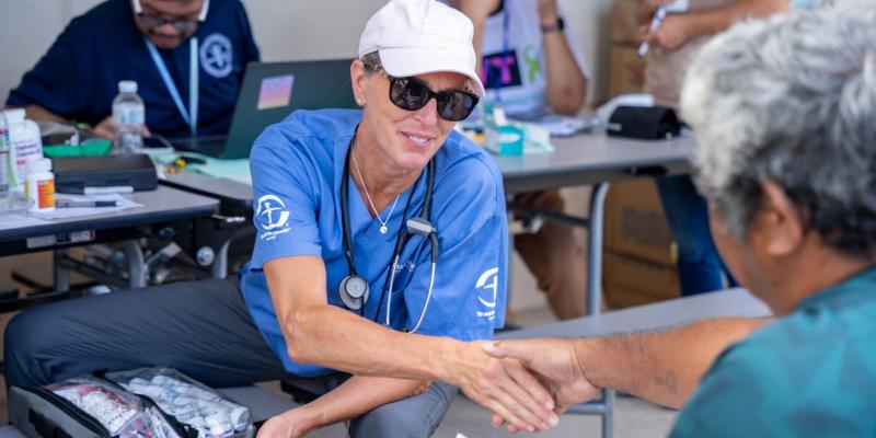 Our mobile medical unit treated patients in need of care at Marianas High School.