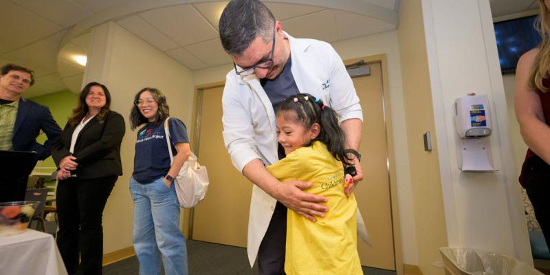 Dara thanks Dr. Nasirov, her surgeon, for healing her heart.