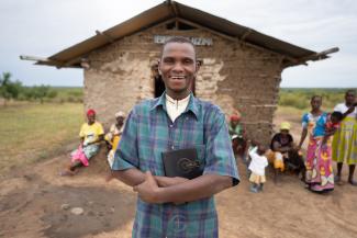 Man holding bible