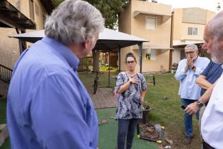 Franklin Graham met with a widow whose husband was killed by terrorists in October.