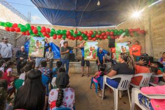 Children listening to the good news of Jesus Christ