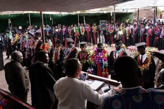 THE LATEST GRADUATING CLASS OF THE THEOLOGICAL UNITED INSTITUTE IN HEIBAN.