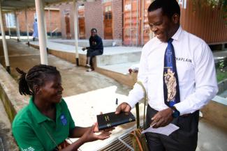 Beyond life-changing surgery for her son, Mercy was overjoyed to receive a Bible in her native Chichewa language.