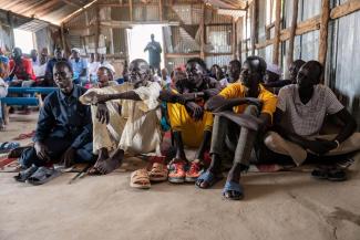 Students gather in a church-based Biblical literacy training class in Thaker, South Sudan.