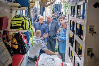 NOT FORGOTTEN: Samaritan's Purse provided another armoured ambulance to Israel's emergency services. I was on the ground to dedicate this bulletproof hospital on wheels.