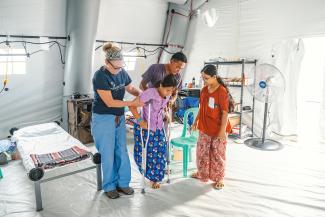 HOSPTIAL STAFF lovingly and  patiently cared for every person
