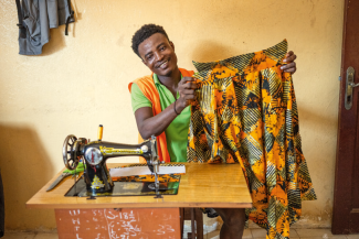 TAILORING CLASSES are providing adults valuable vocational skills.