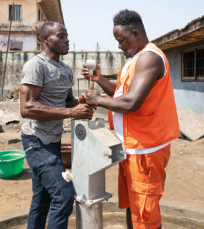 INMATES learned how to maintain the pump at the prison water well.