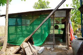 The coop Samaritan’s Purse provided came together with 60 fowl to launch the couple’s poultry business.
