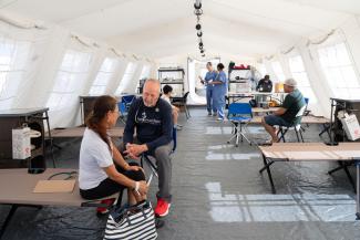 Hundreds of patients have been seen and treated at our clinic free of charge in the two weeks it’s been open.