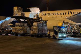 Supplies from our 767 airlift on May 24 are being transported from Uganda into the area. These include the field hospital and desperately needed personal protective equipment for local healthcare workers who've been treating patients since the deadly outbreak.