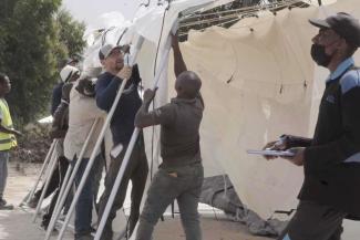 The treatment centers will enable teams to isolate Ebola patients and provide treatment to infected Congolese.
