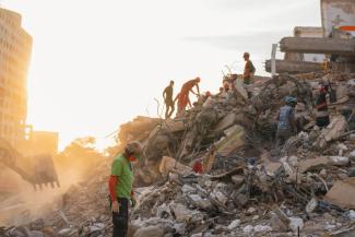 Many earthquake survivors began searching through the rubble in the aftermath of the quakes. Now almost two weeks later, unstable structures and at least 1,200 aftershocks, so far, have made recovery efforts dangerous.