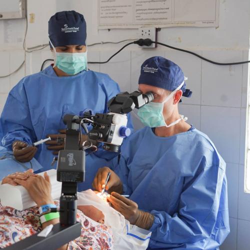 The group of 12 medical professionals completed 209 cataract surgeries in a week’s time.